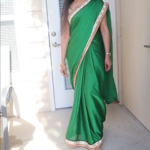 Green saree Indian
